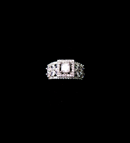 Square Halo Solitaire Ring – Latest Ring Design for Women